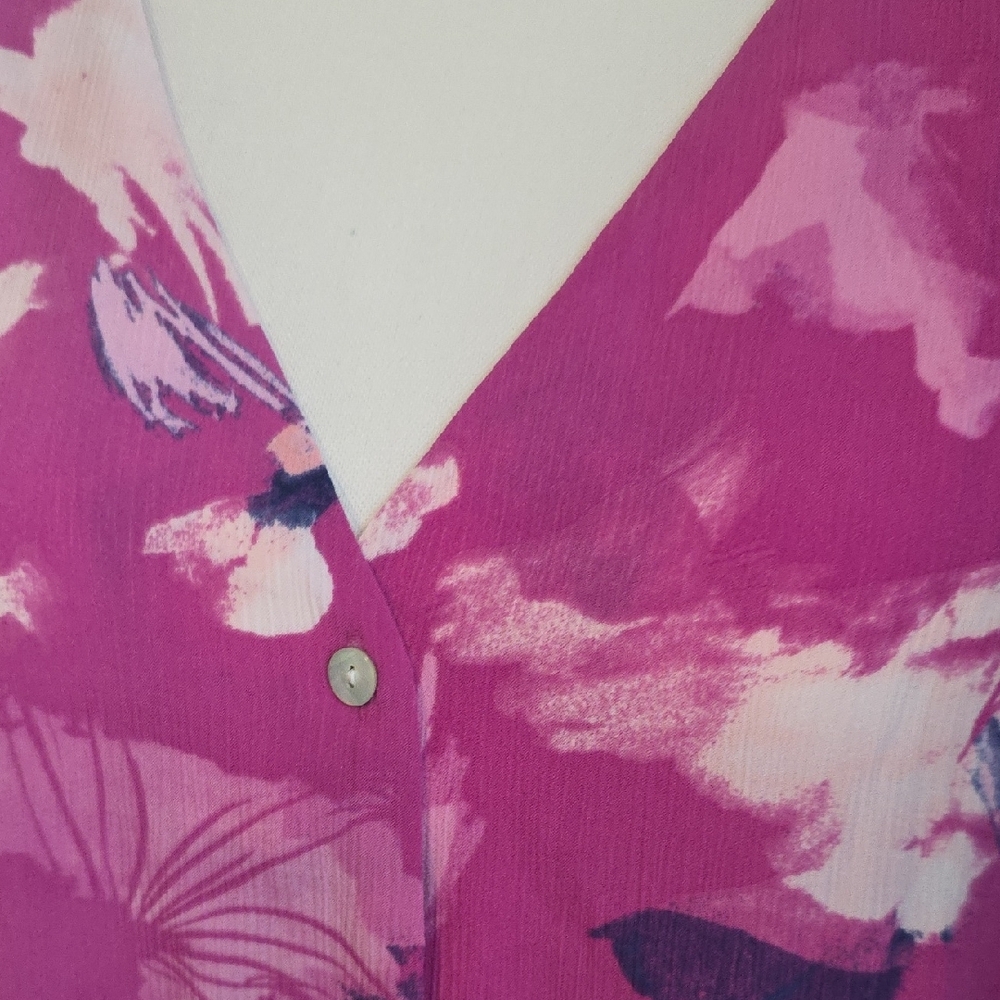 Nine West Pink Tie Front Tank Top NWT Size XXL - Picture 5 of 8